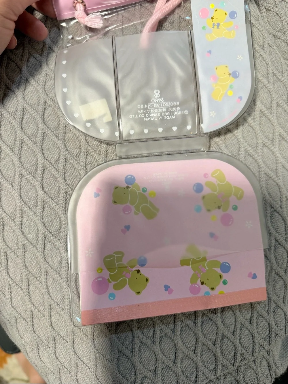 Sanrio Tweedle Dee Bear purse stationery Vintage 80’s/90’s